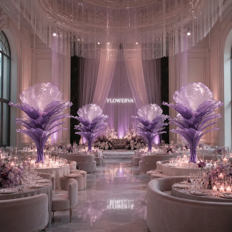Flowerva Luxury Fabric Floral Centerpieces Handcrafted Wedding & Event Decor