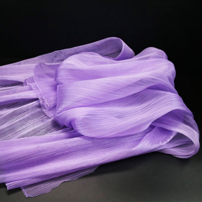 Flowerva Purple Glossy Pleated Texture Wedding Dress Styling Fabric