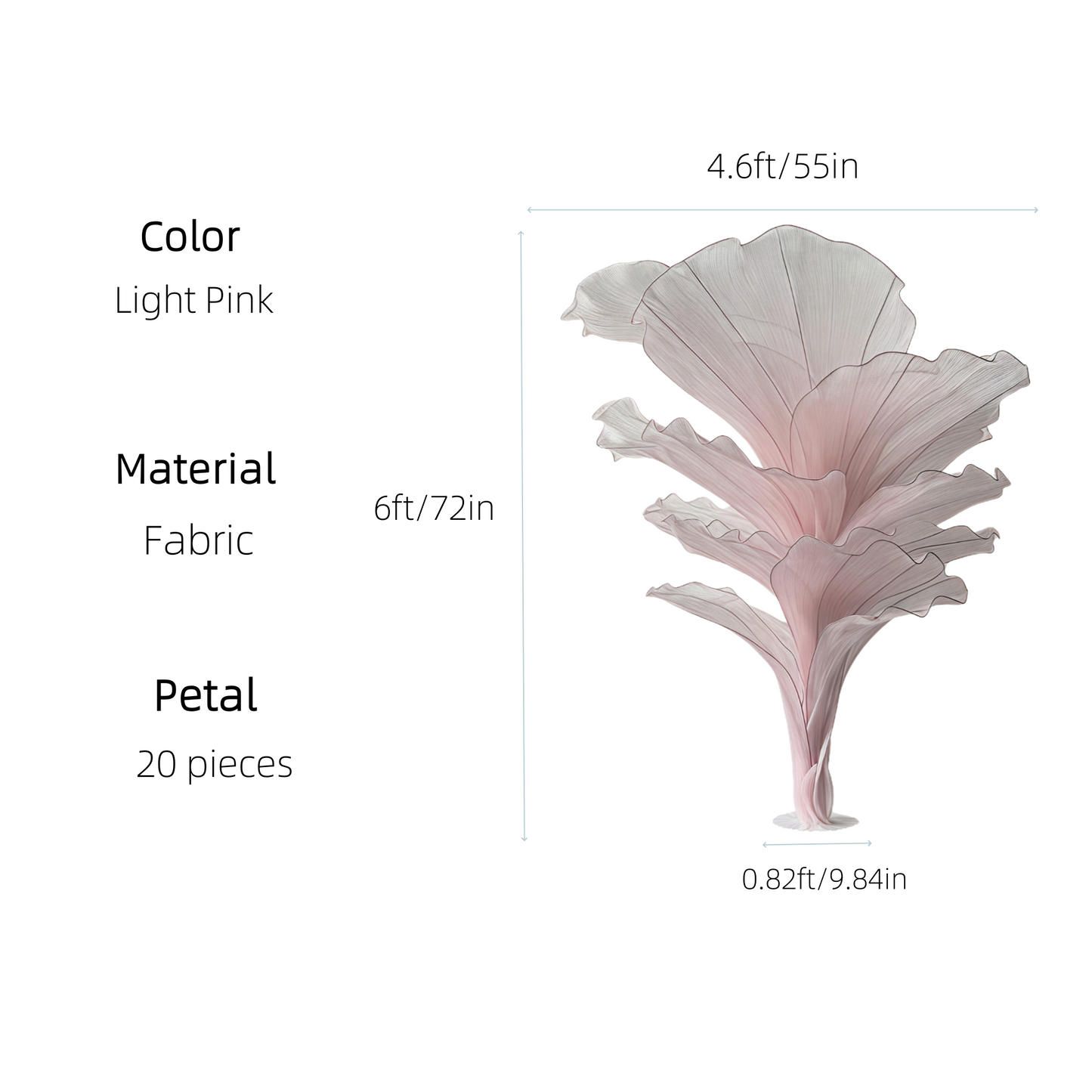Ensemble de 36 pétales semi-finis