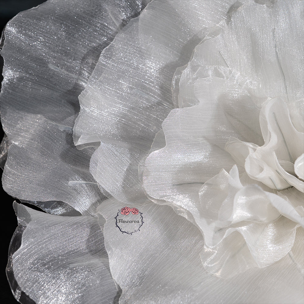 Flowerva Luminous Ruffle Core Fabric Flower