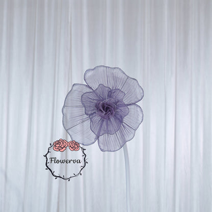 Flowerva Giant Tulle Flower Centerpiece Wedding & Event Decor