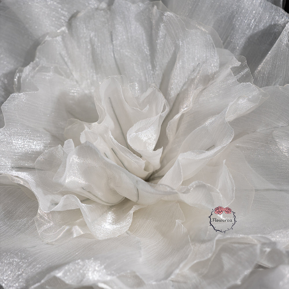 Flowerva Luminous Ruffle Core Fabric Flower