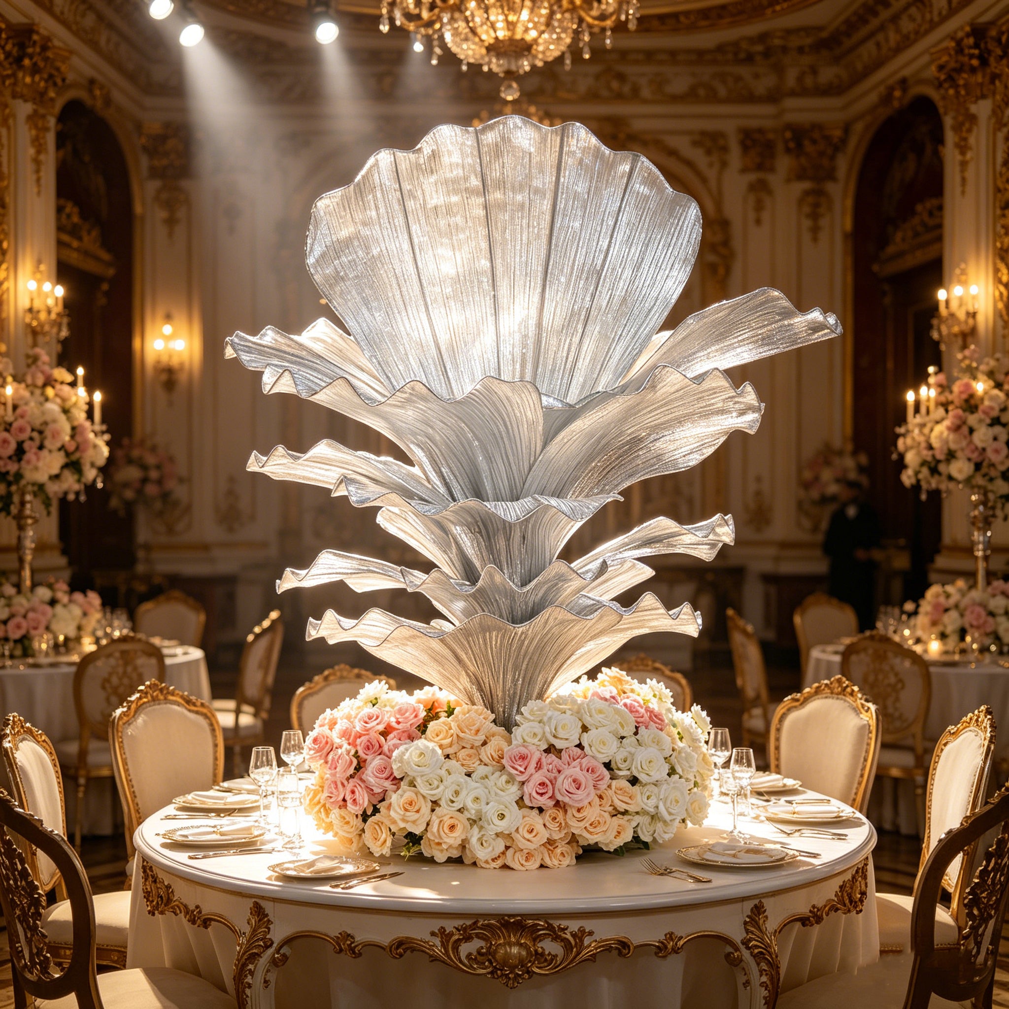 Flowerva Height Fabric Table Flower Wedding Decor(Without Flowers)