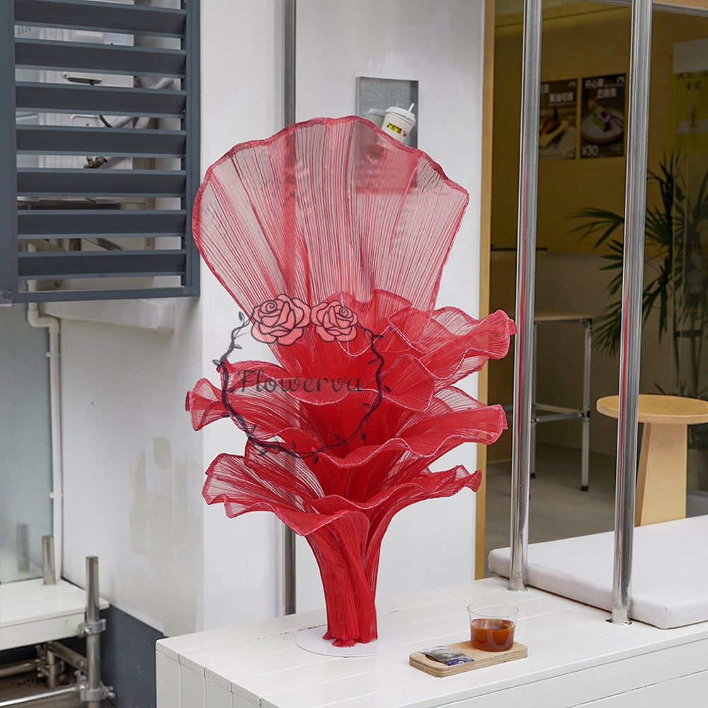 Flowerva Aesthetic Wedding Art Installation Red Vintage