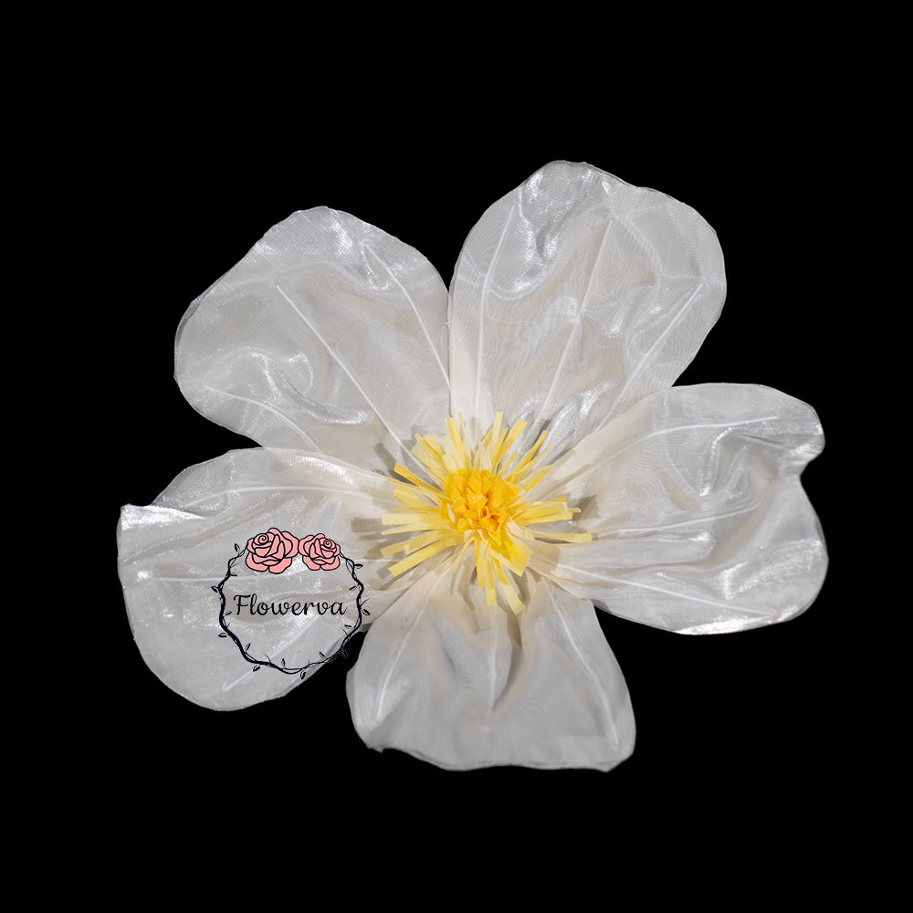 Flowerva Sheer Fabric White Daisy Decor