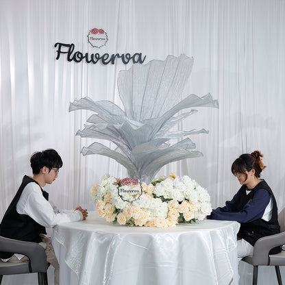 Flowerva''Morning Mist in the Mountains'' gray wedding table flower decoration