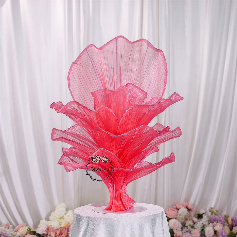 Flowerva Rose Red Table Flower Wedding Decoration (With Base)