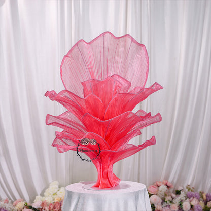 Flowerva Rose Red Table Flower Wedding Decoration (With Base)