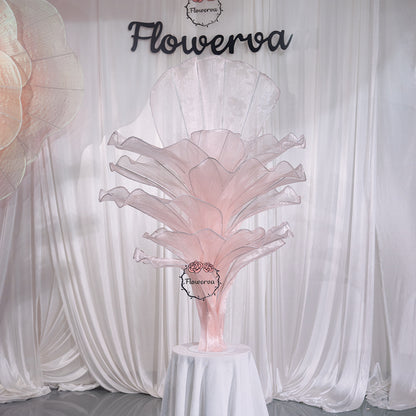 Flowerva Light Pink Table Flower Wedding Decoration (With Base)