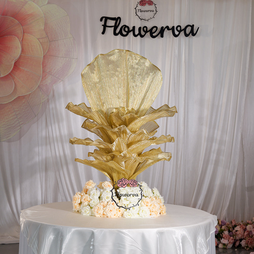 Flowerva Champagne Gold French Vintage Wedding and Home Art Decoration