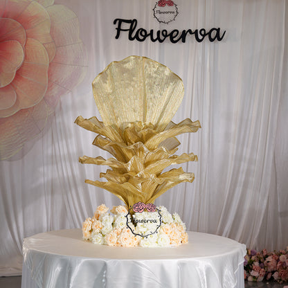 Flowerva Champagne Gold French Vintage Wedding and Home Art Decoration