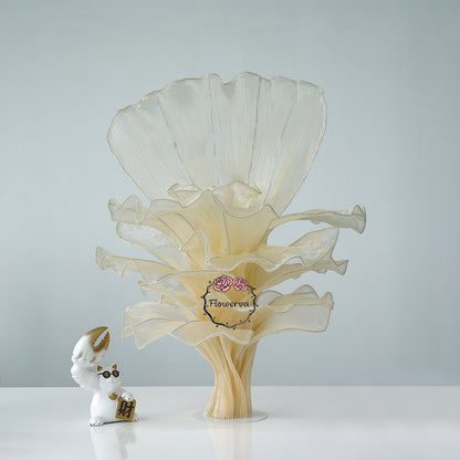 Flowerva Yellow Skin Table Flower Wedding Decoration (With Base)