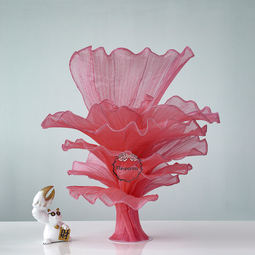 Flowerva Rose Red Table Flower Wedding Decoration (With Base)