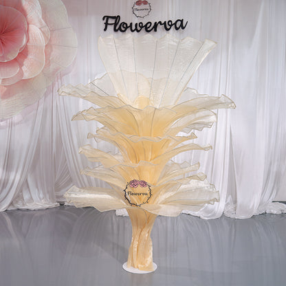 Flowerva Yellow Skin Table Flower Wedding Decoration (With Base)