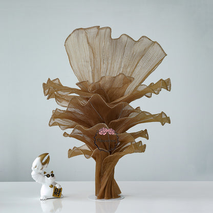 Flowerva Brown Table Flower Wedding Decoration (With Base)