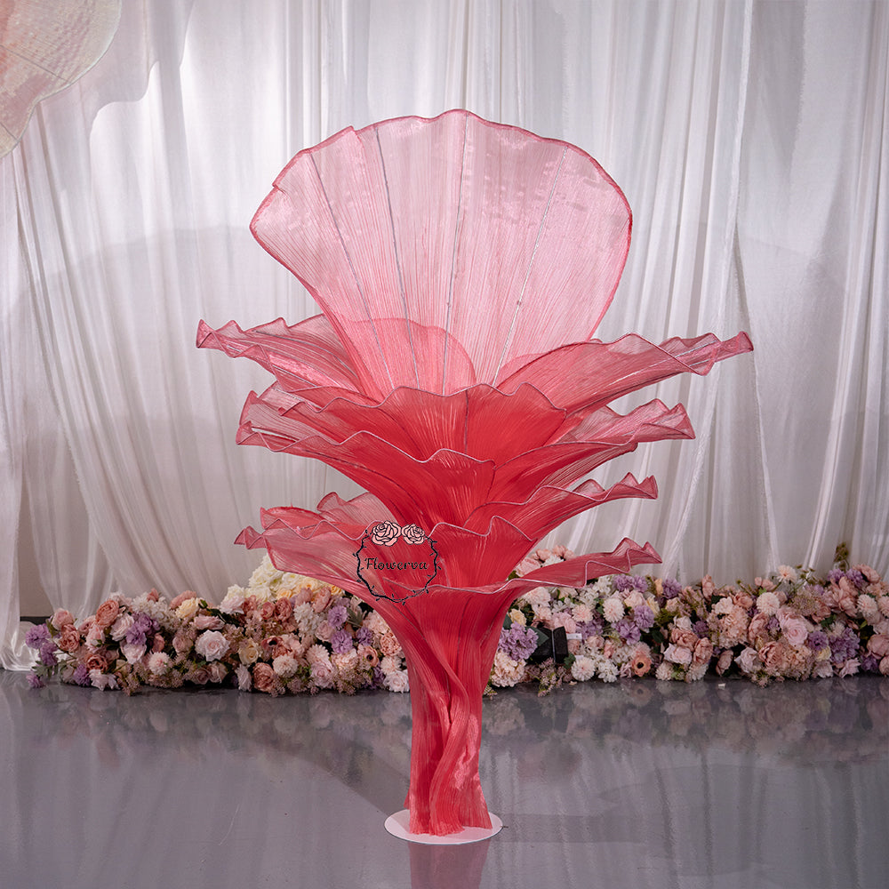 Flowerva Rose Red Table Flower Wedding Decoration (With Base)