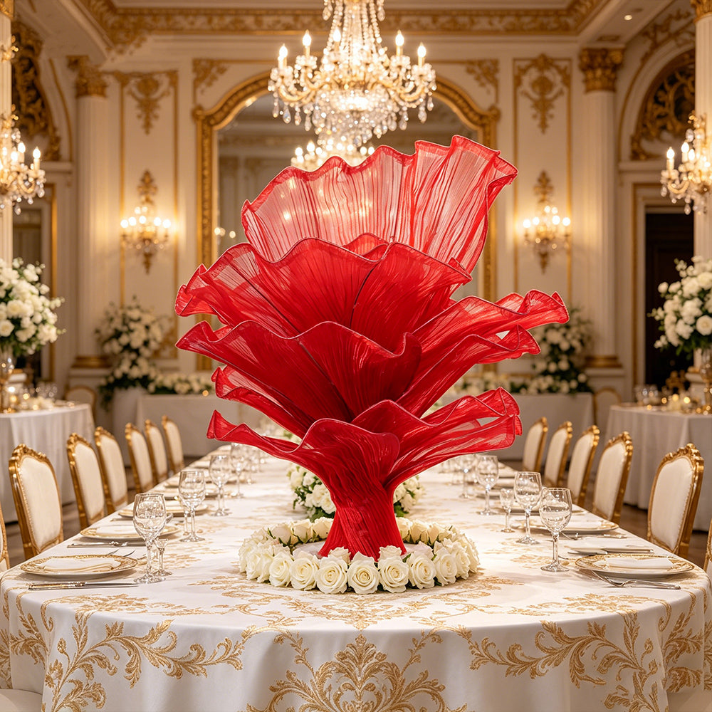 Flowerva Height Fabric Table Flower Wedding Decor(Without Flowers)