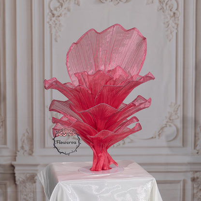 Flowerva Rose Red Table Flower Wedding Decoration (With Base)