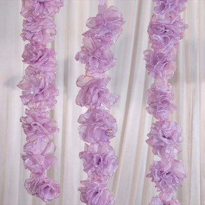Flowerva Lavender Fabric Flower String Garland Decor(Sold Per Single Strand)