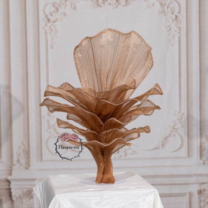 Flowerva Brown Table Flower Wedding Decoration (With Base)