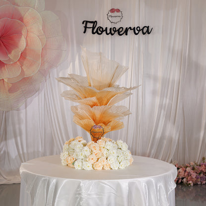 Flowerva Champagne Table Flower Wedding Table Centerpiece