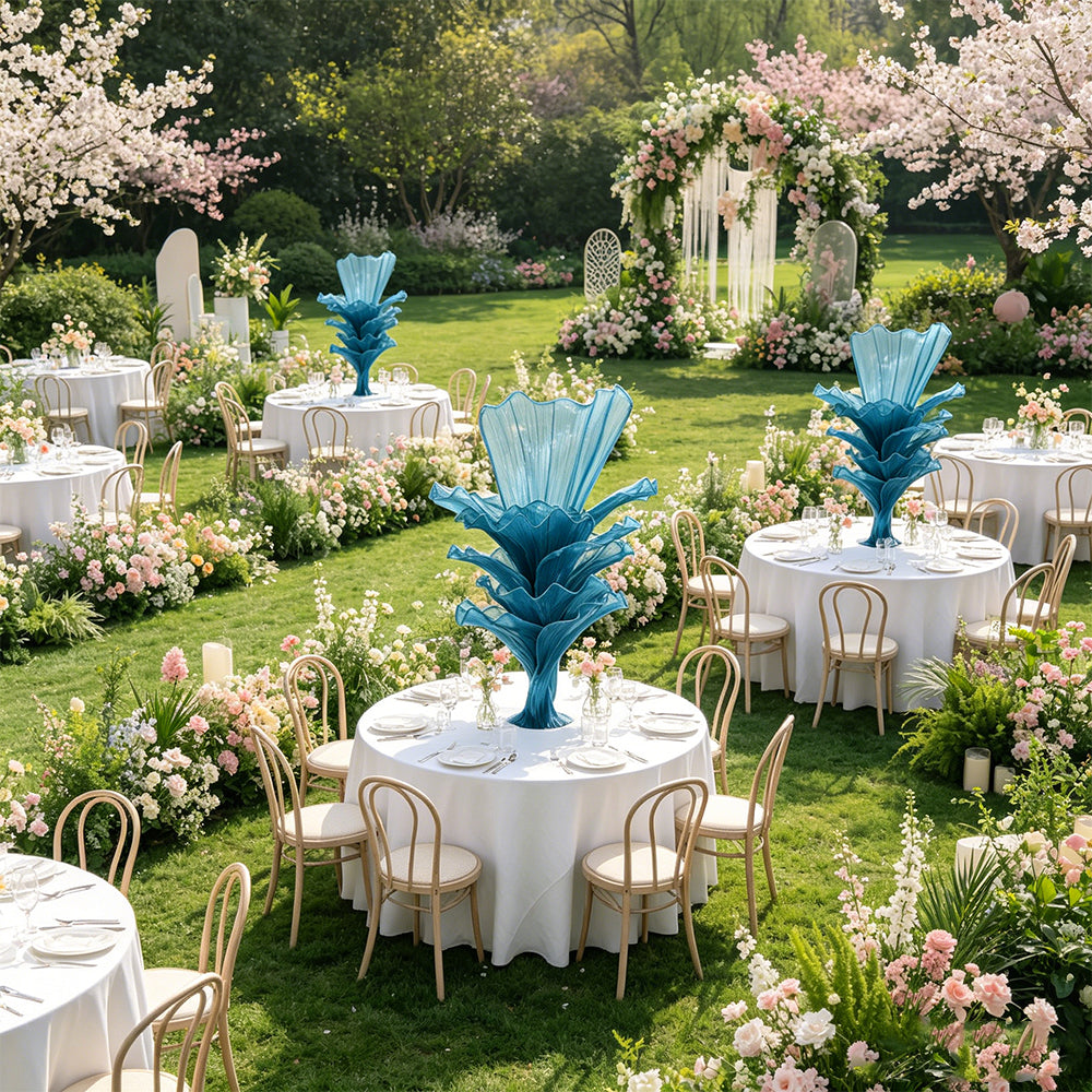 Flowerva Height Fabric Table Flower Wedding Decor(Without Flowers)