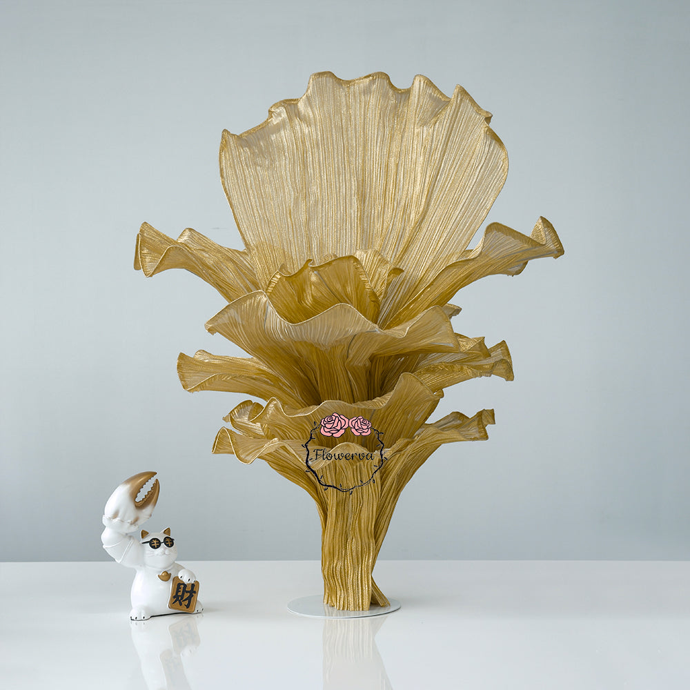 Flowerva Champagne Gold French Vintage Wedding and Home Art Decoration
