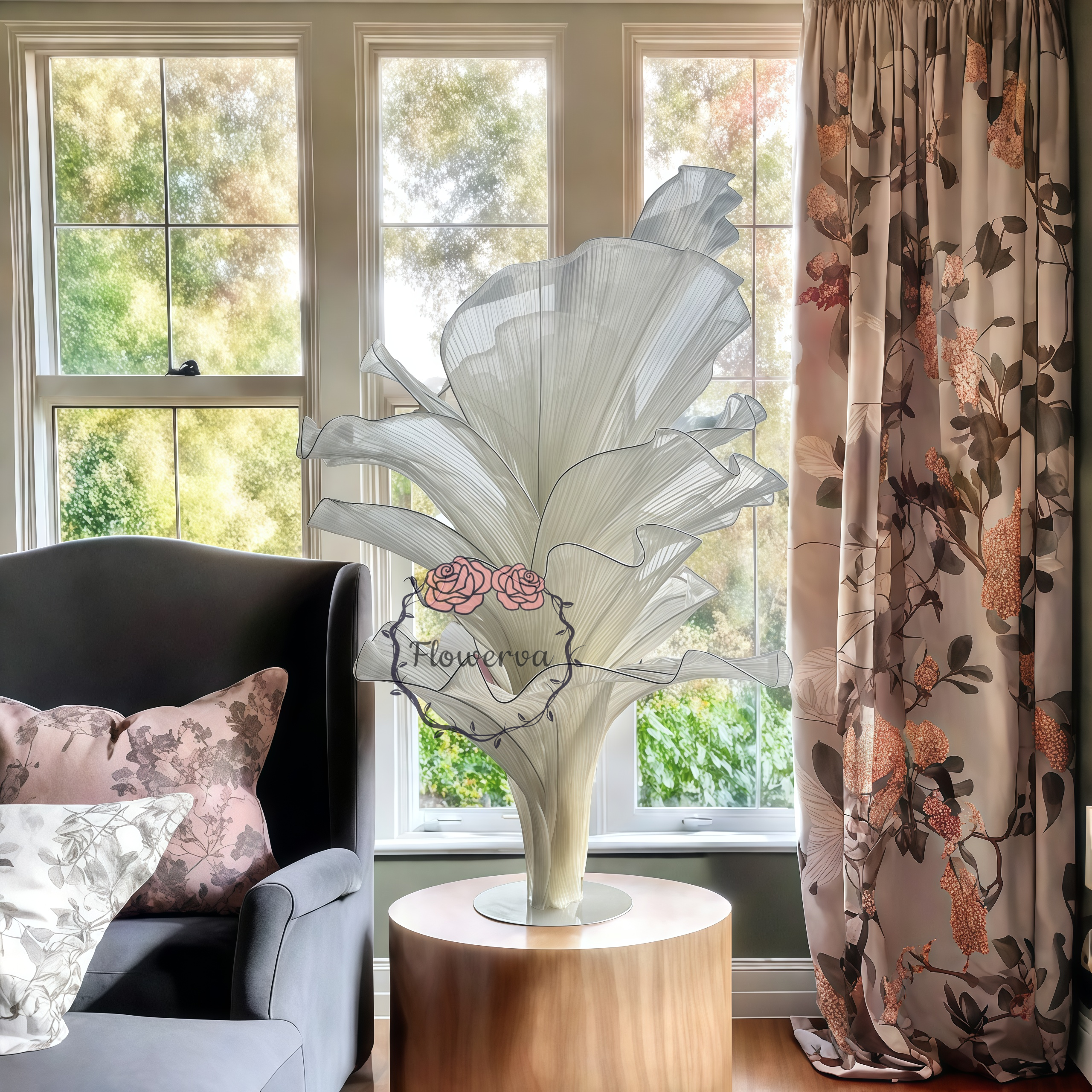 Flowerva Fabric Table Flower Wedding Decor(Without Flowers)