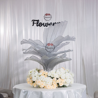 Flowerva Height Fabric Table Flower Wedding Decor(Without Flowers)