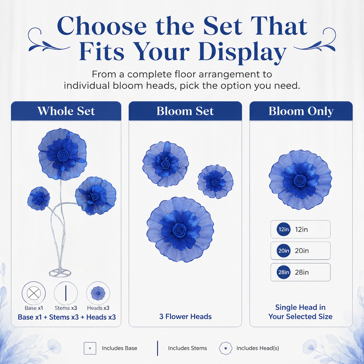 Flowerva Fabric Giant Flower Centerpiece Luxury Wedding & Event Decor