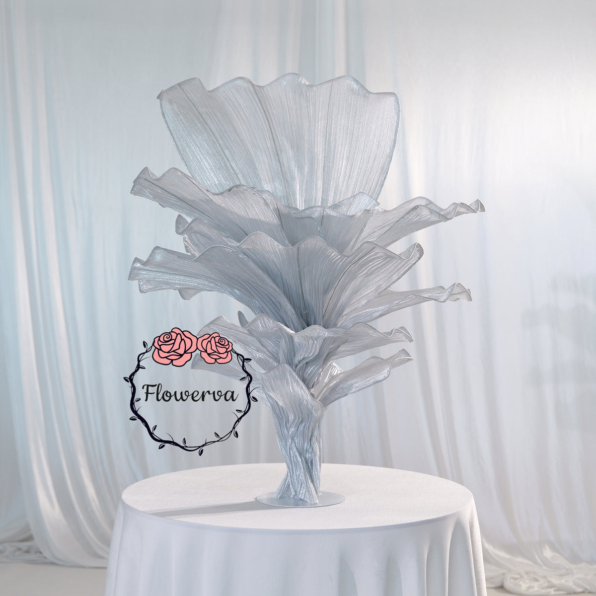 Flowerva Luxury Fabric Floral Centerpieces Handcrafted Wedding & Event Decor
