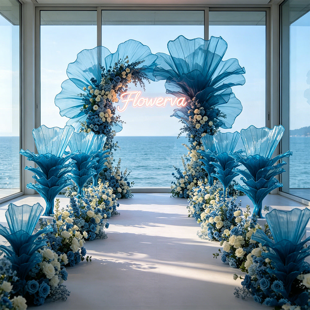 Flowerva "Ocean Love" Wedding Ceremony Deep Lake Blue
