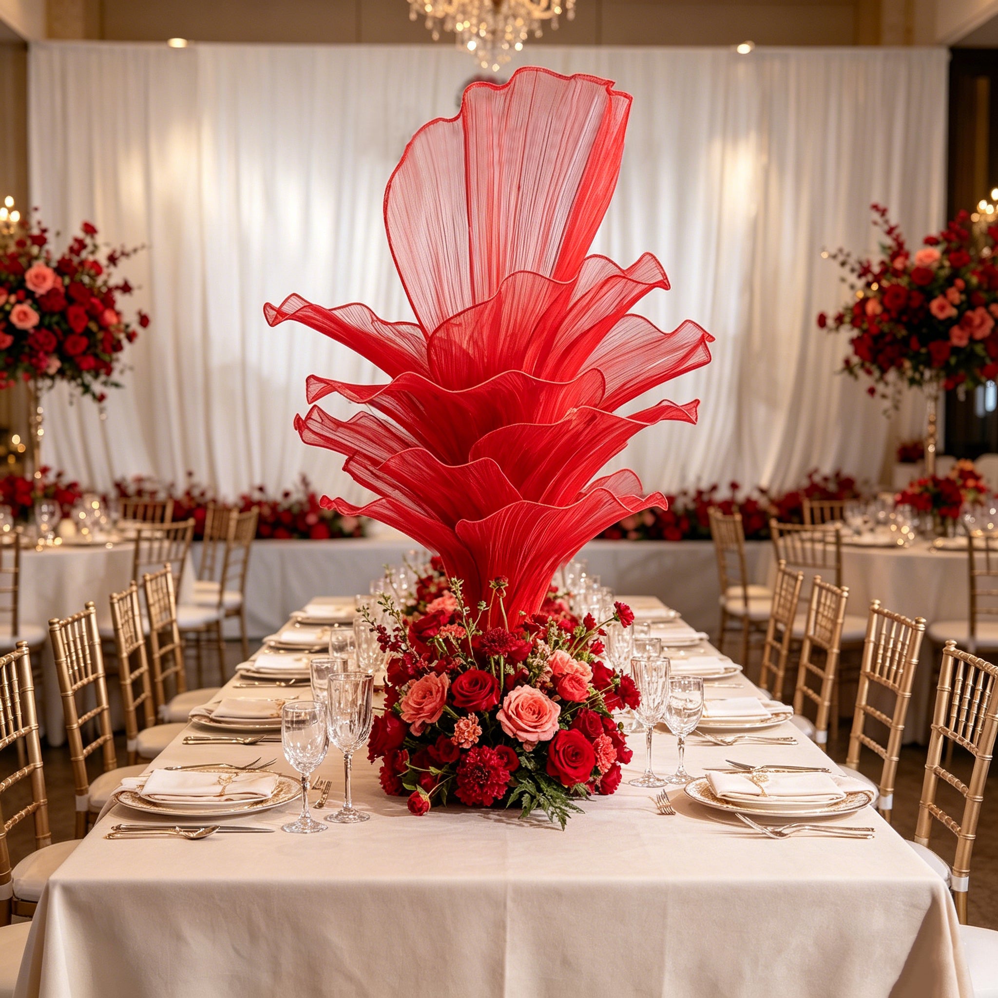 Flowerva Aesthetic Wedding Art Ceremony Red Vintage