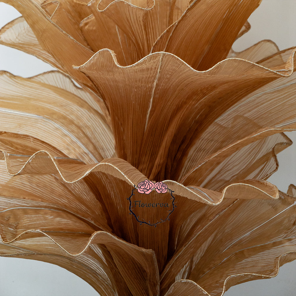 Flowerva Brown Table Flower Wedding Decoration (With Base)