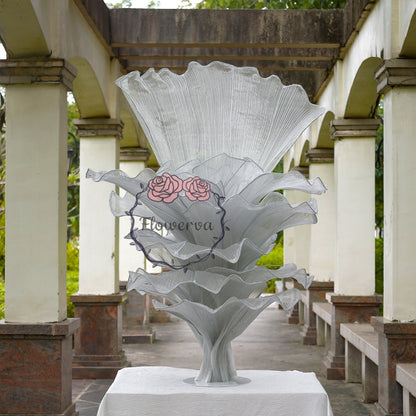 Flowerva''Morning Mist in the Mountains'' gray wedding table flower decoration