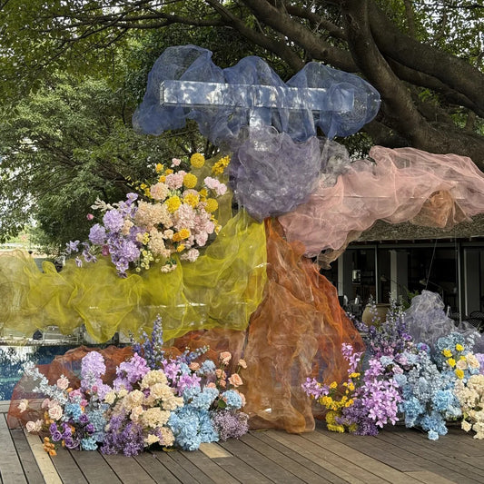 Flowerva Metal Cloud Mist Mesh Hard Yarn Art Material