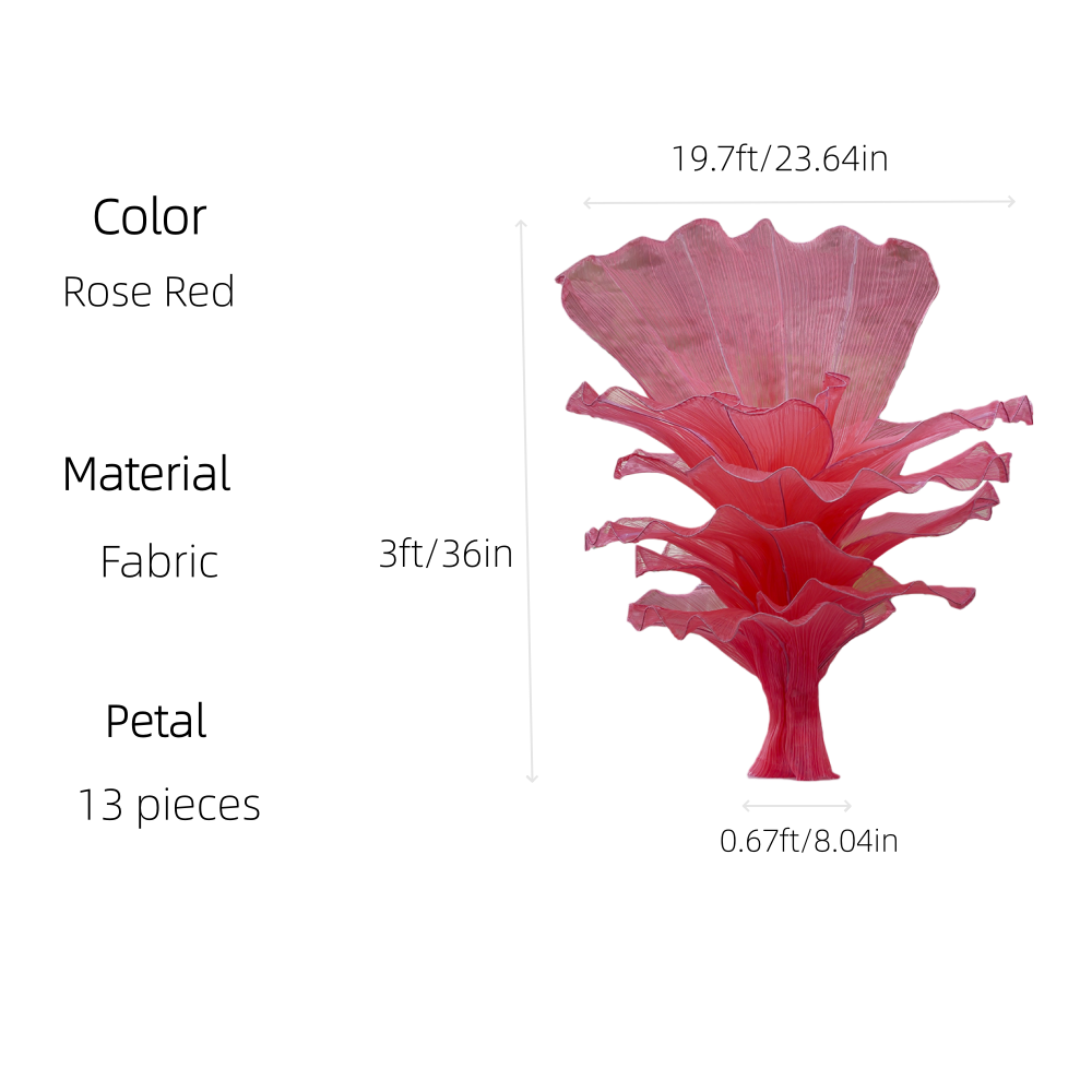 Flowerva Rose Red Table Flower Wedding Decoration (With Base)