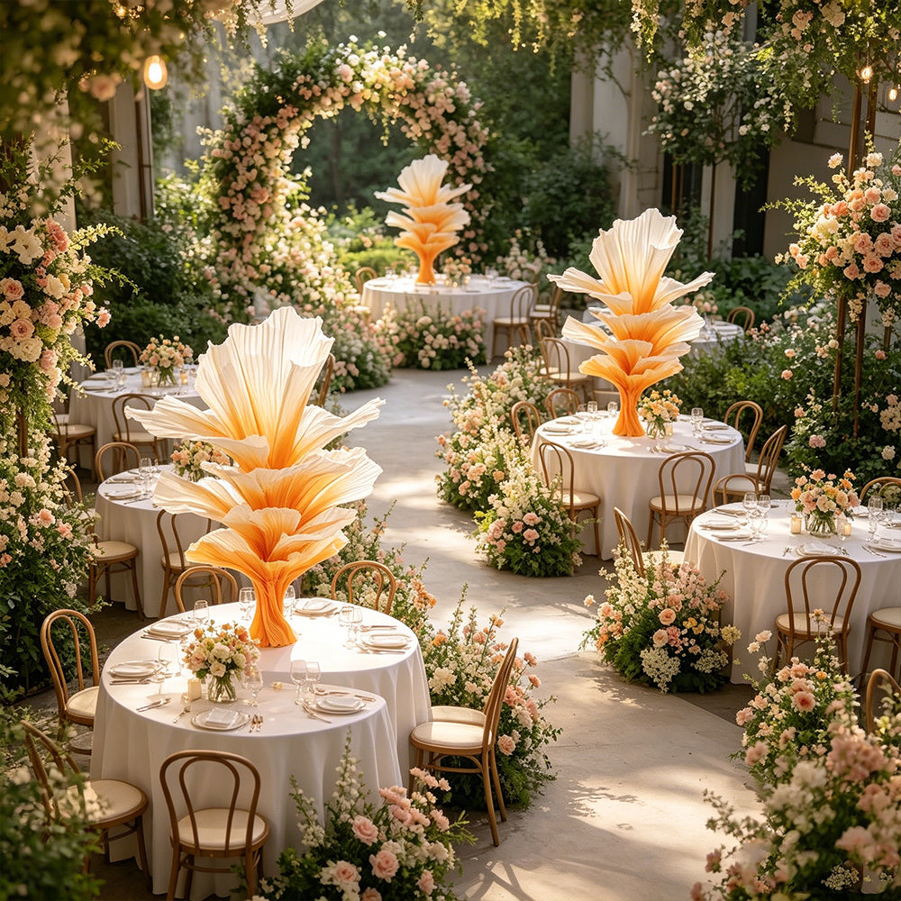 Flowerva "Romantic Light" Table Flower Wedding Decoration/Home Decor