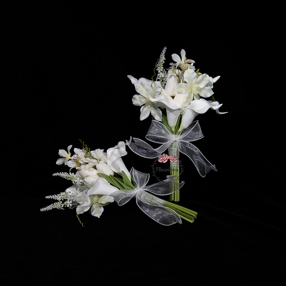 Flowerva White Tulip Hand Bouquet