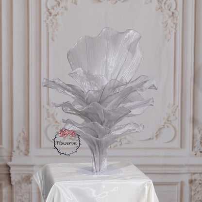 Flowerva''Morning Mist in the Mountains'' grey wedding table flower decoration