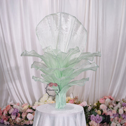 Flowerva Light Green Table Flower Wedding Decoration (With Base)