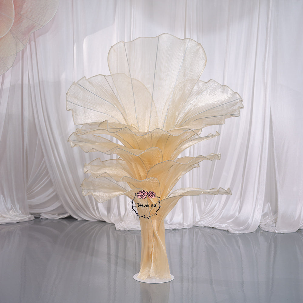 Flowerva Yellow Skin Table Flower Wedding Decoration (With Base)