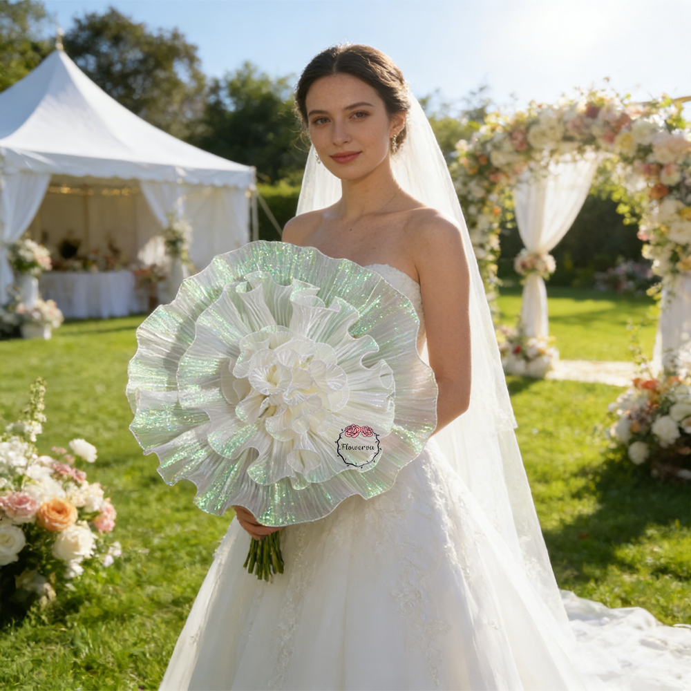 Flowerva – «grand Vase» blanc géant à faire soi-même, fleurs pour toujours, décoration d'arrière-plan pour fête de mariage