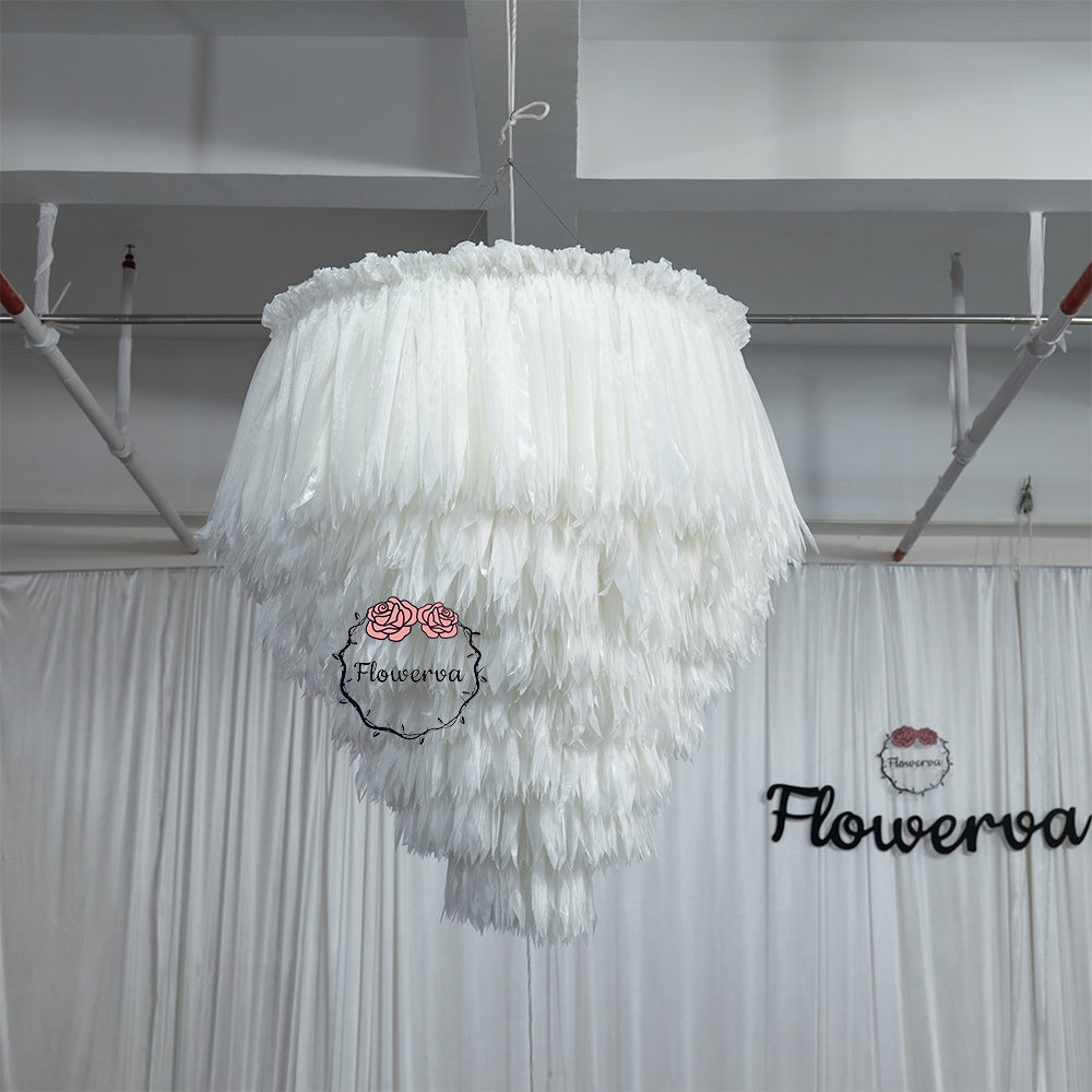 Flowerva Ethereal Feather Chandelier Wedding Decor