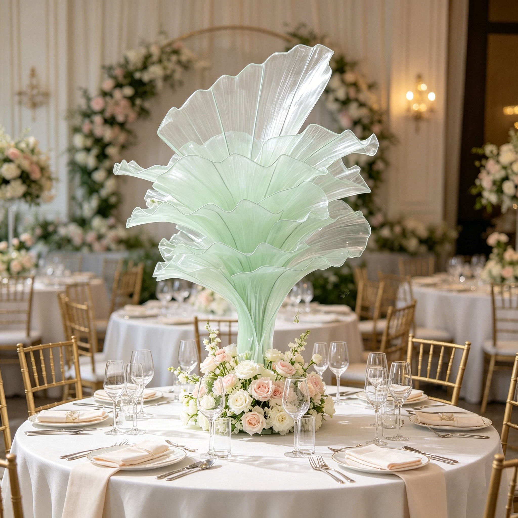 Flowerva Height Fabric Table Flower Wedding Decor(Without Flowers)