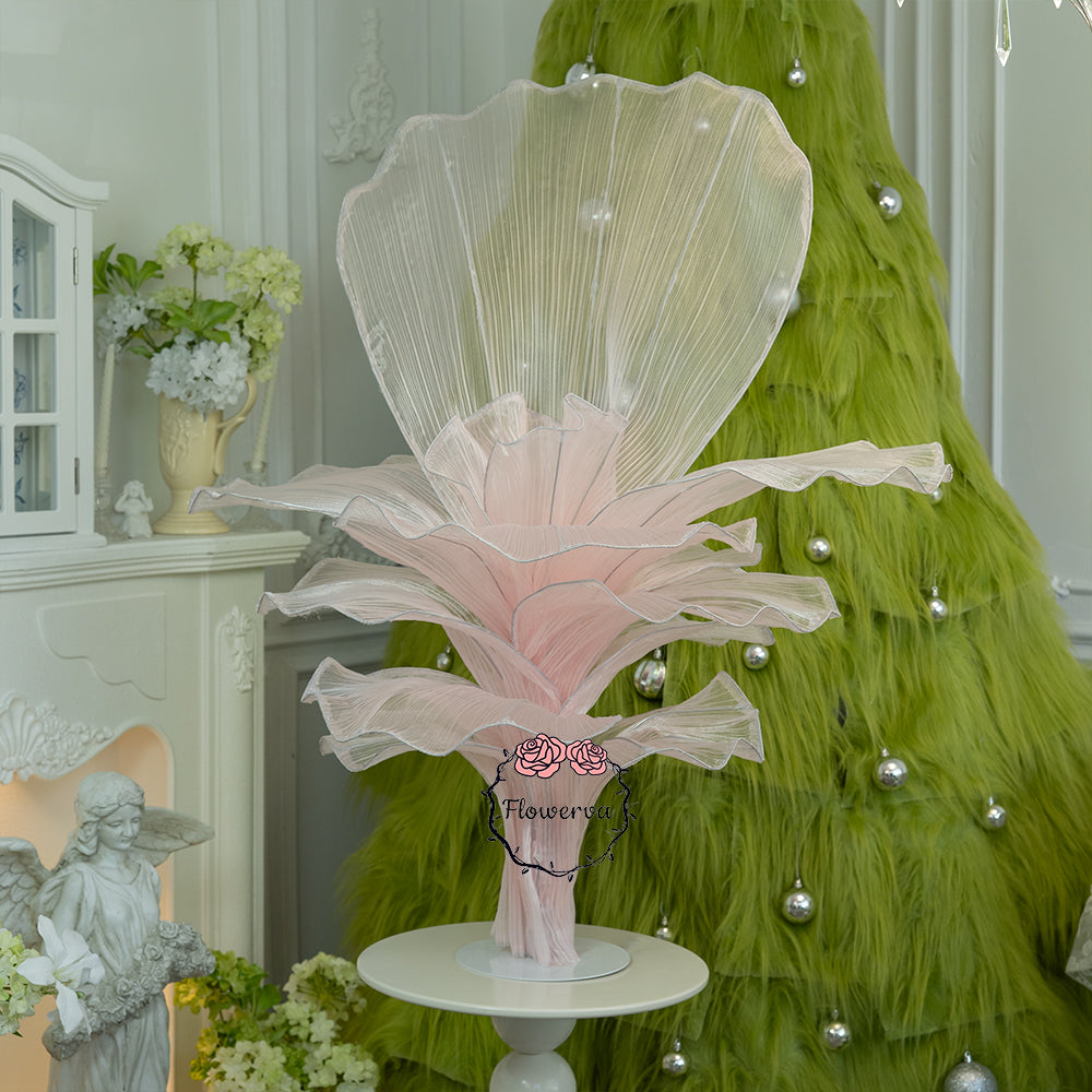 Flowerva Light Pink Table Flower Wedding Decoration (With Base)