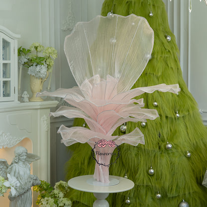Flowerva Light Pink Table Flower Wedding Decoration (With Base)