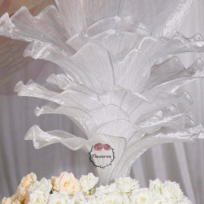 Flowerva Pure White Artistic Wedding Table Decorations