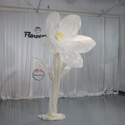 Flowerva Silk Bloom Standing White Luminous Floral Decor