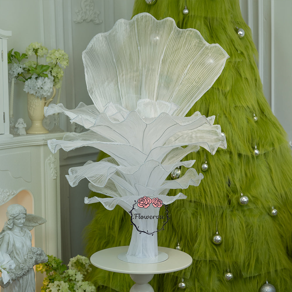 Flowerva Pure White Artistic Wedding Table Decorations